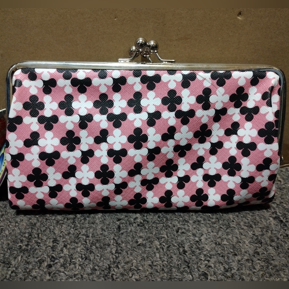 Studio 36 Double Sided Stylish Pink and Black Women's Clutch